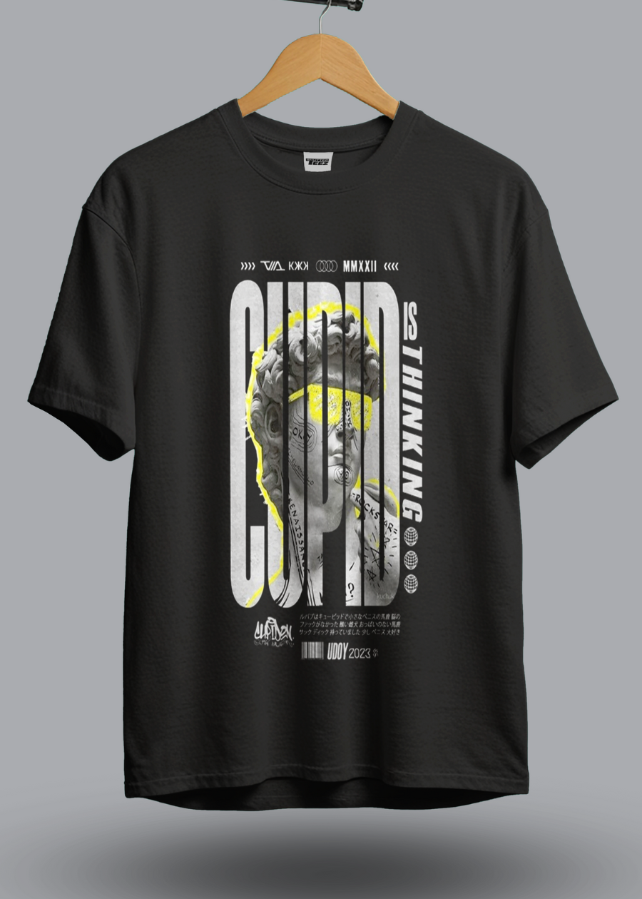 CUPID typography Black ShutterTeez