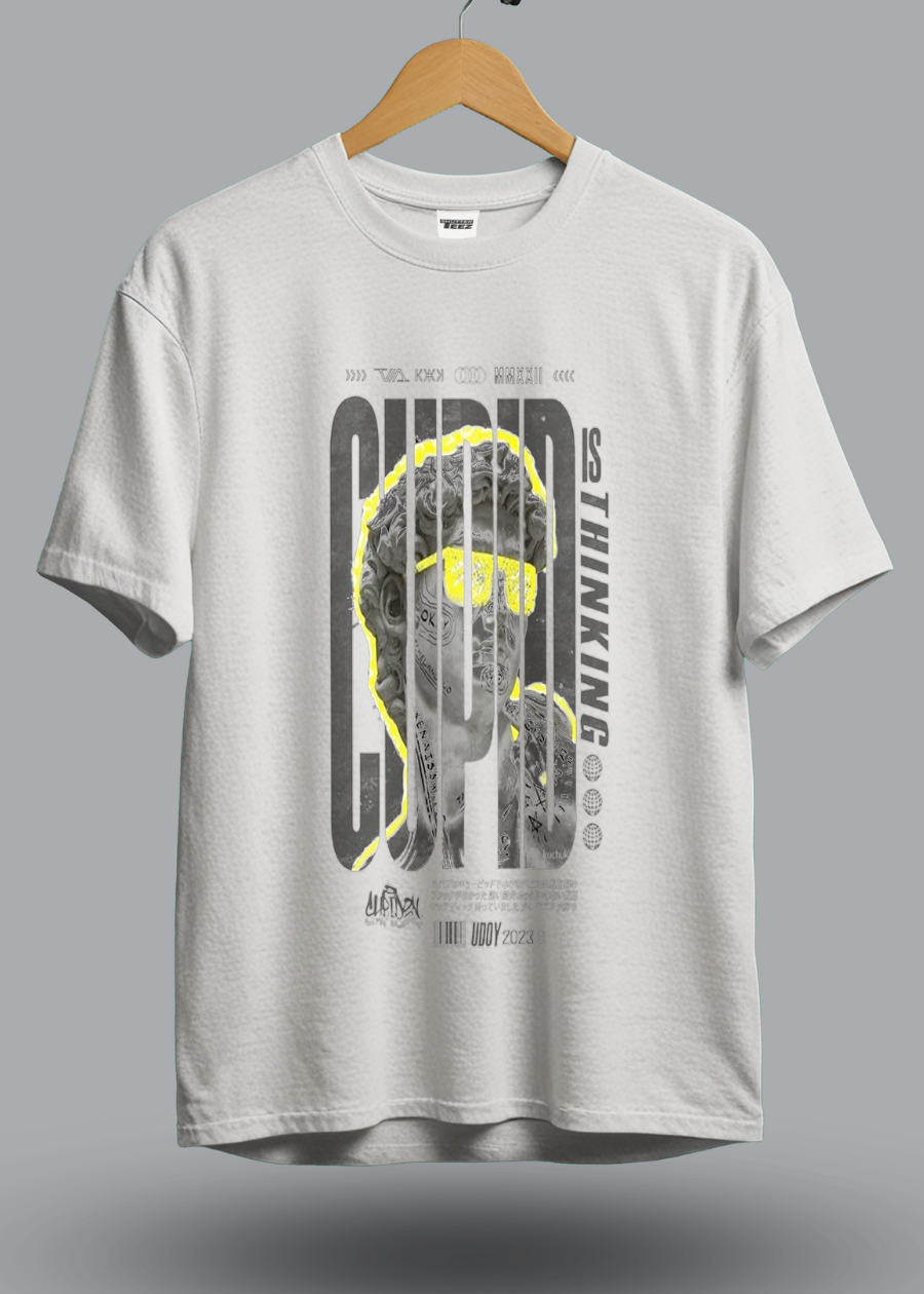 CUPID typography Black ShutterTeez